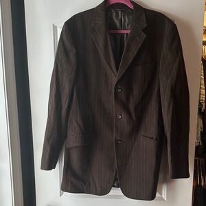 Banana Republic Chocolate Pinstripe Blazer